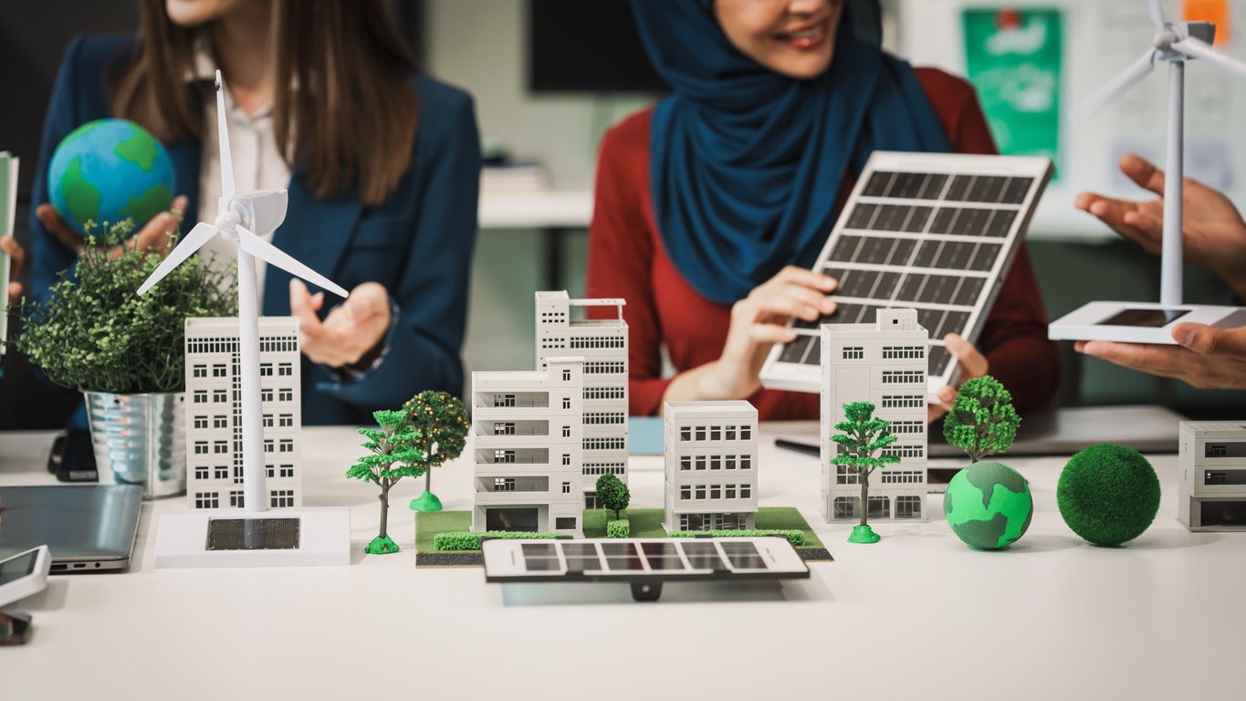 Modellbau der Stadt der Zukunft